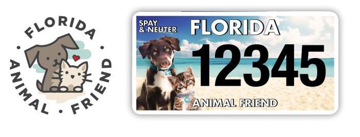 Florida Animal Friend License Plate